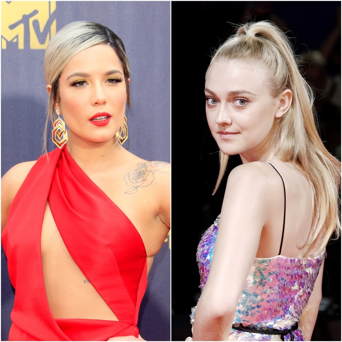 Shutterstock Halsey and Dakota Fanning