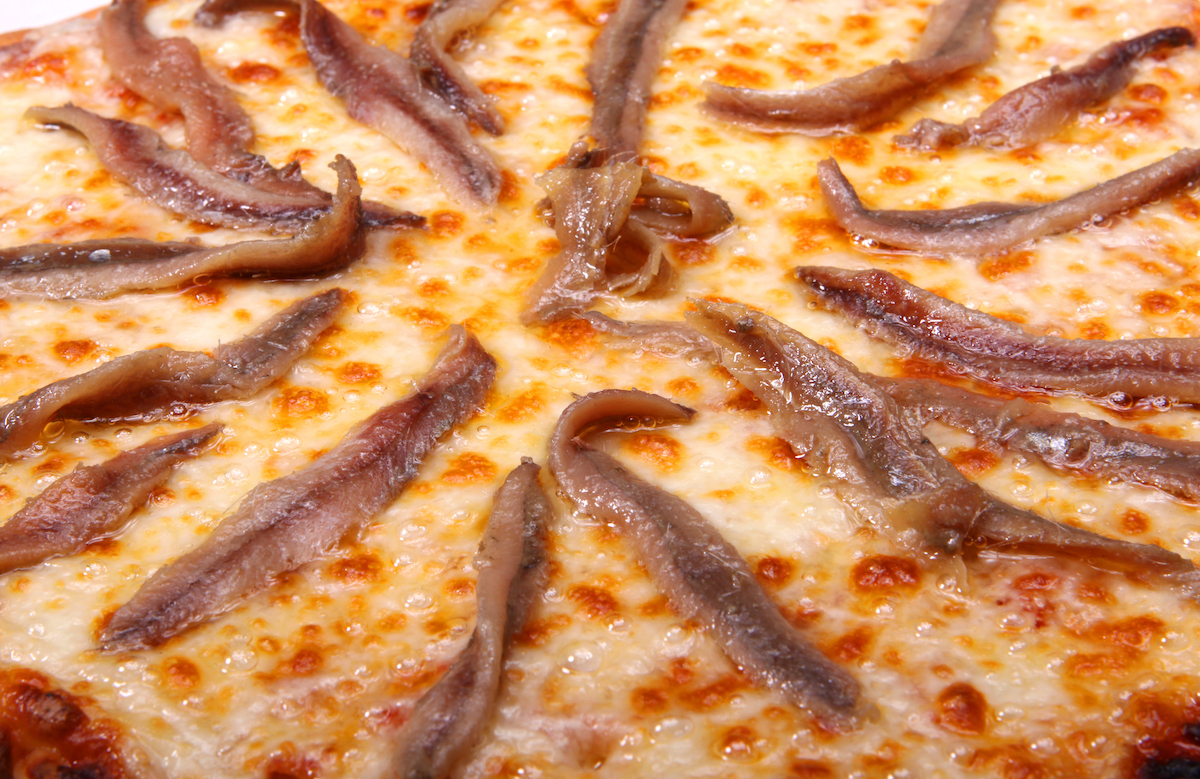Anchovies on pizza