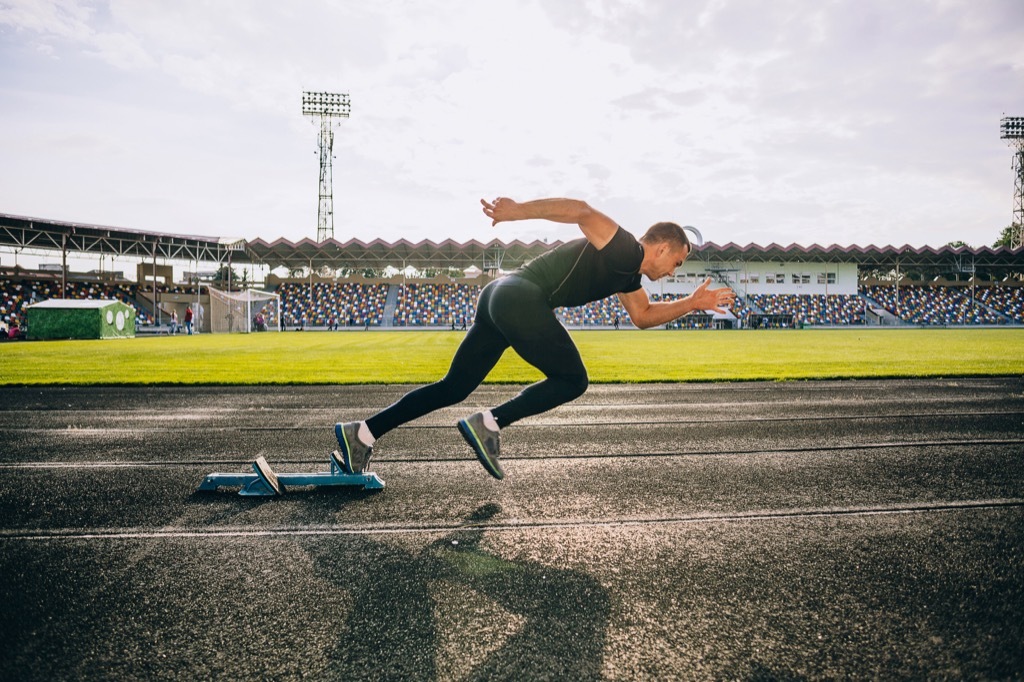 superhuman feats sprinting a mile on a track