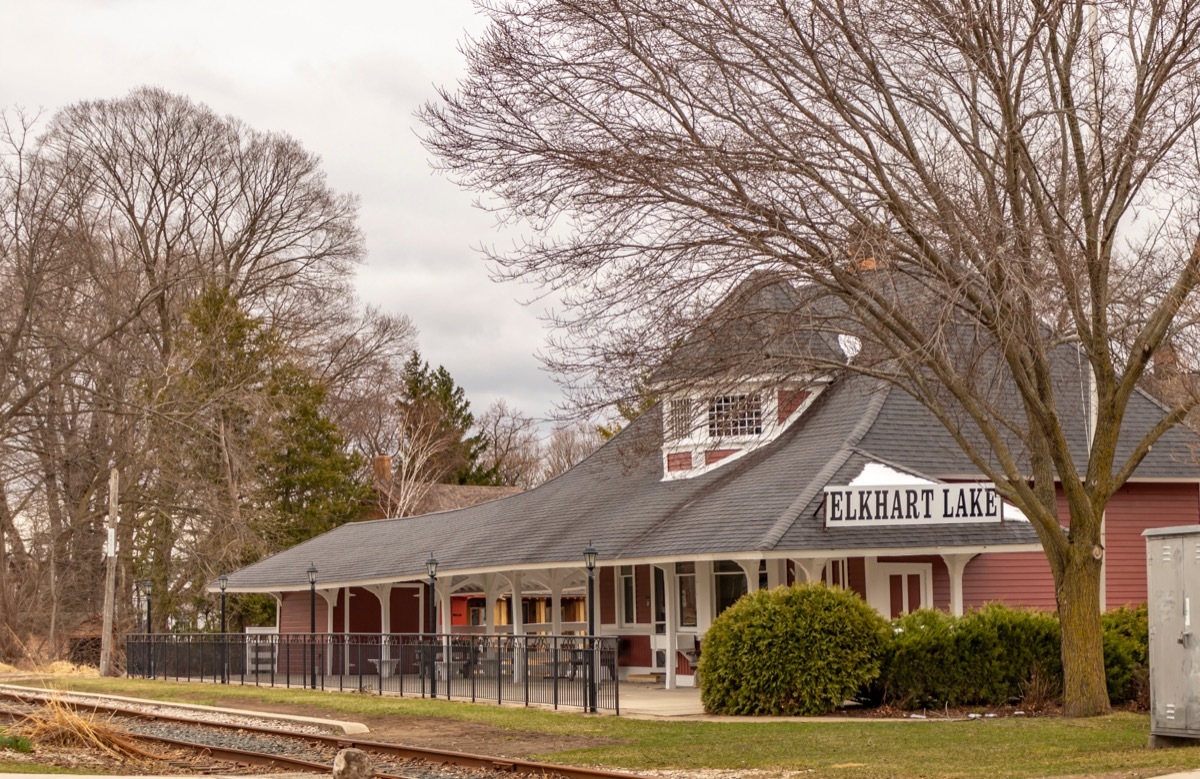 Elkhart Lake, Wisconsin on a cold day.