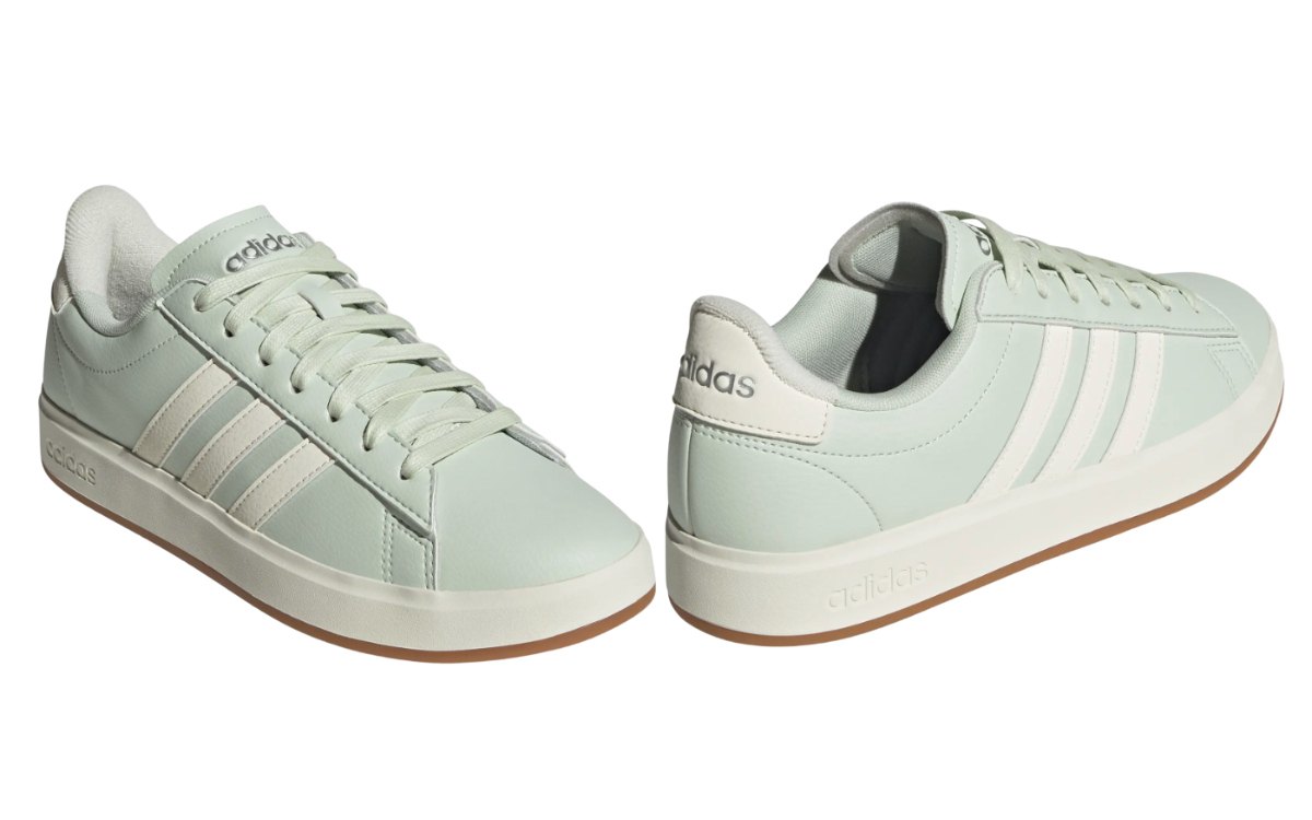 seafoam green Adidas sneakers