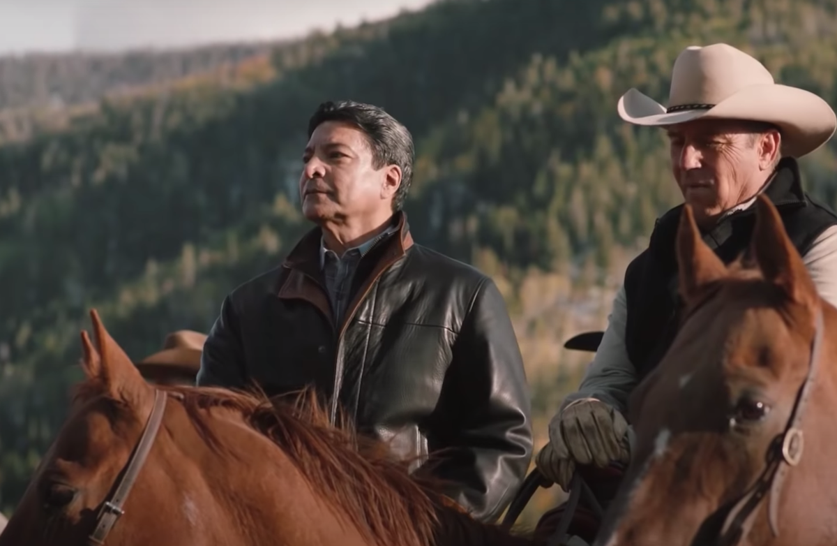 Gil Birmingham and Kevin Costner on