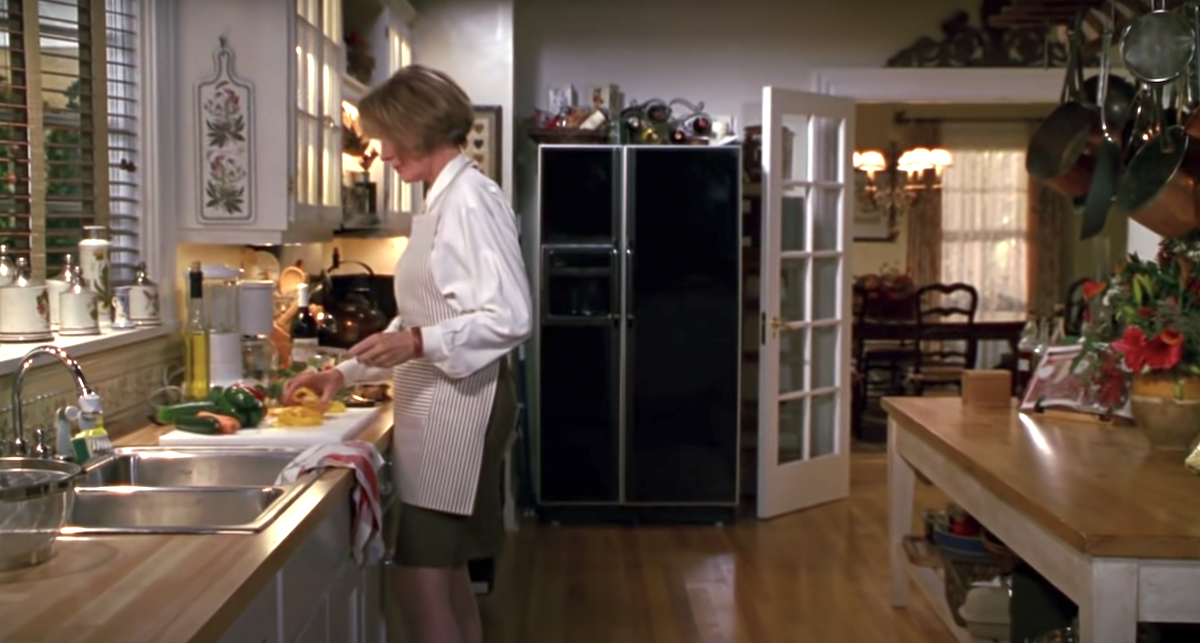 Characters George and Nina Banks' kitchen in the movie