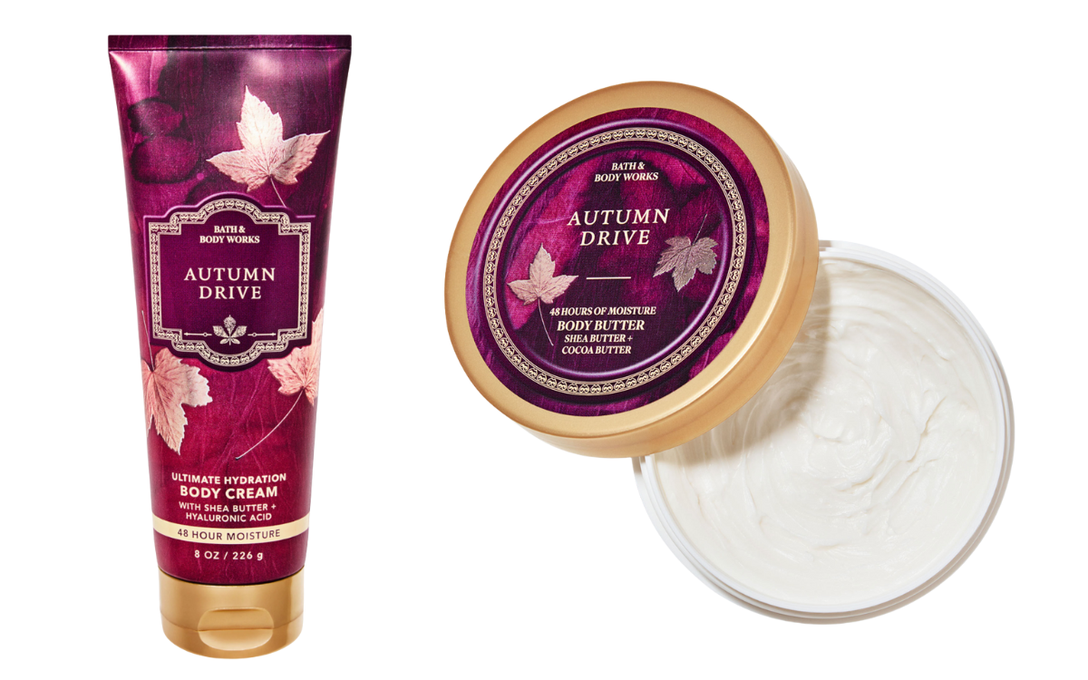 Autumn Drive body lotion and body butter from Bath & Body Works