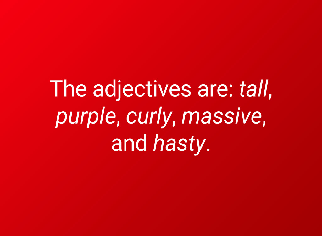 6th grade english adjectives answer