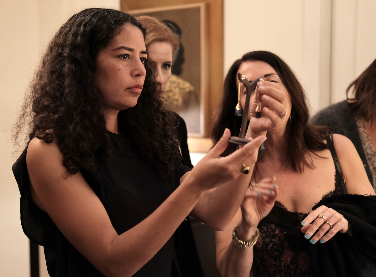 Karis Jagger at the launch of Jade Jagger's new jewelry collection in 2016