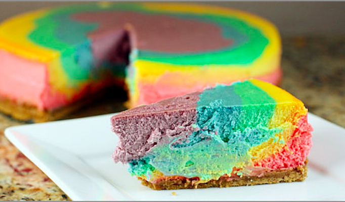 5. Rainbow Cheesecake