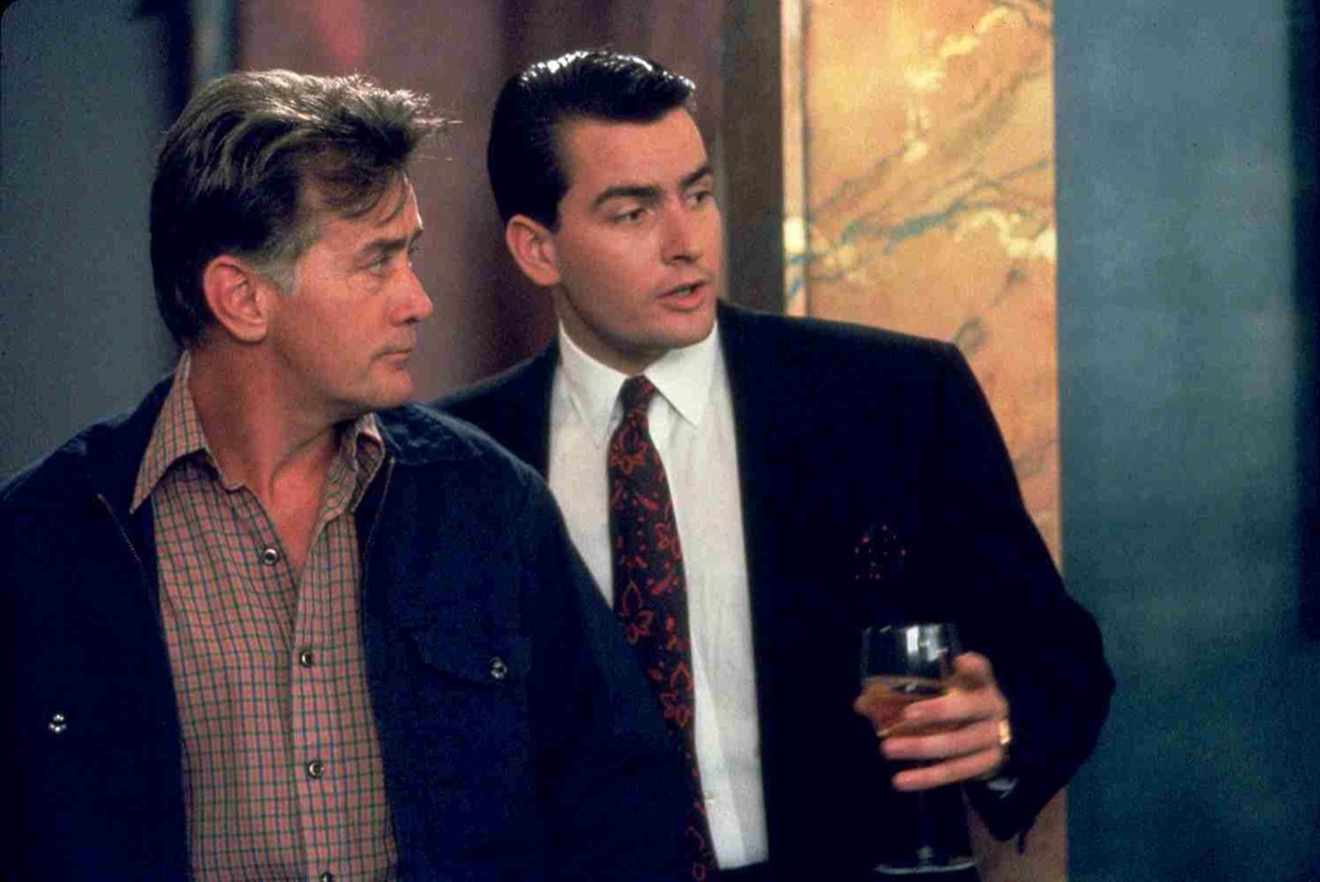 Charlie Sheen and Martin Sheen in Wall Street (1987)