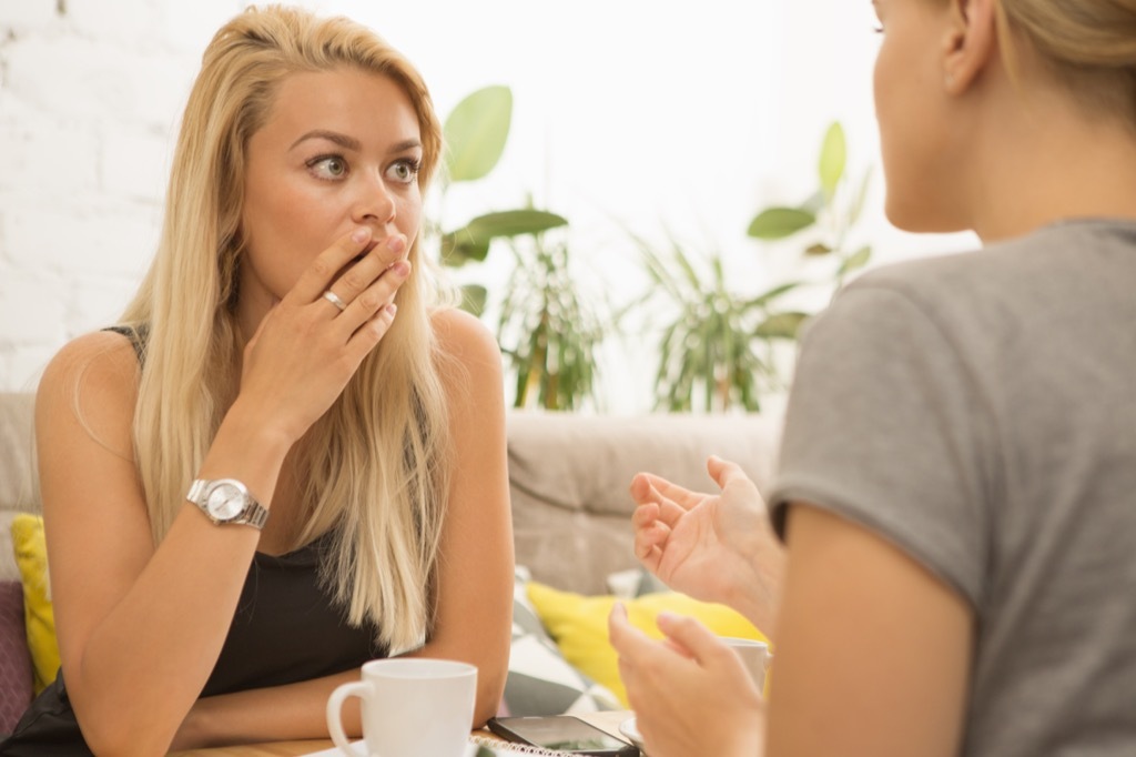 woman shocked offended