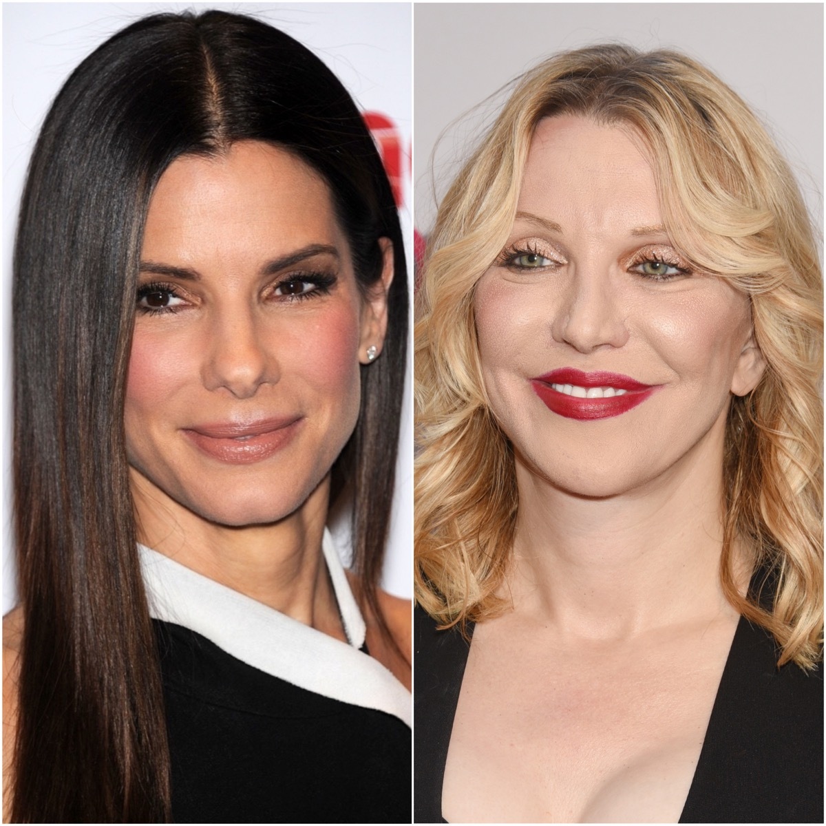 Shutterstock Sandra Bullock and Courtney Love