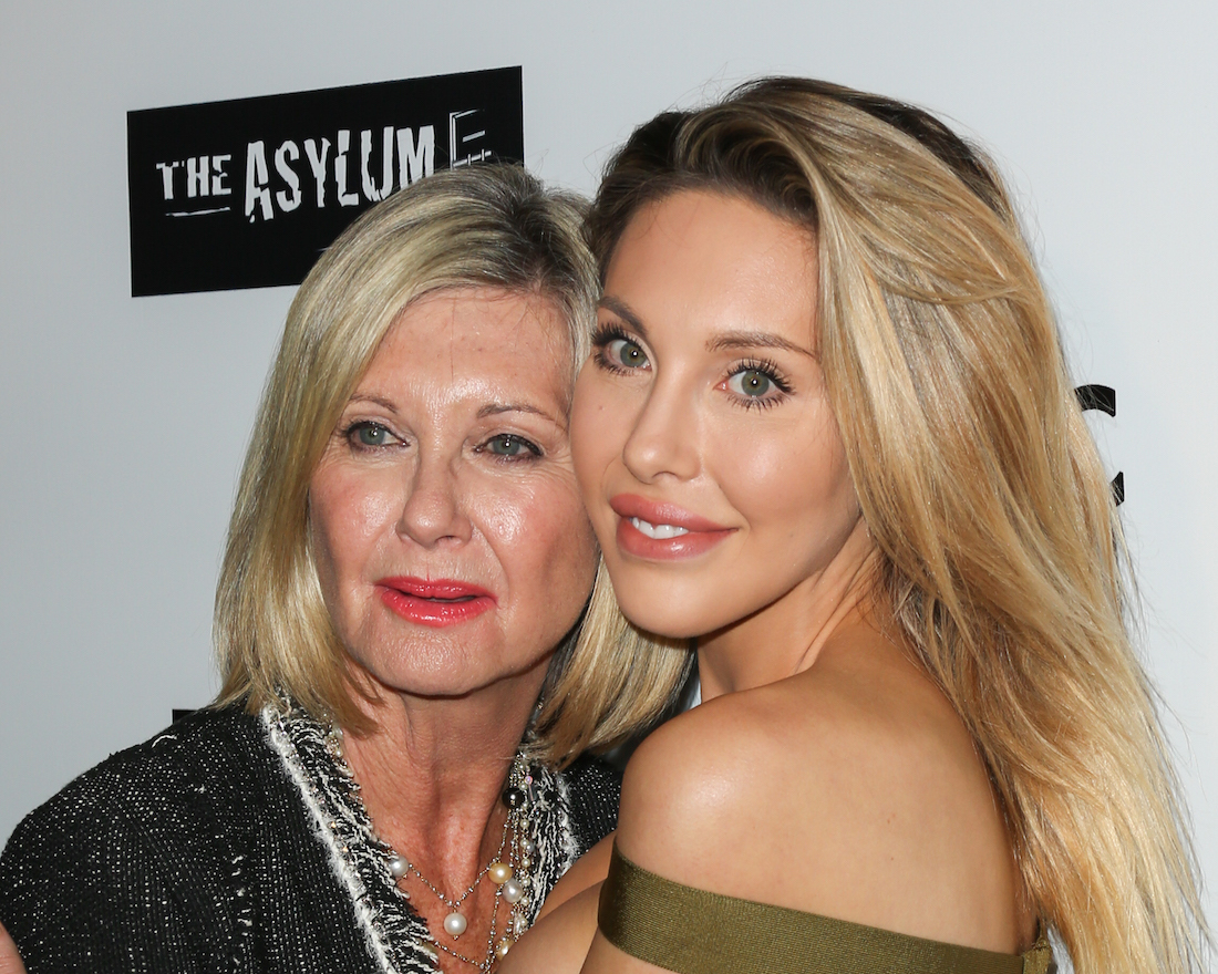 Olivia Newton-John and Chloe Lattanzi at the premiere of Syfy's