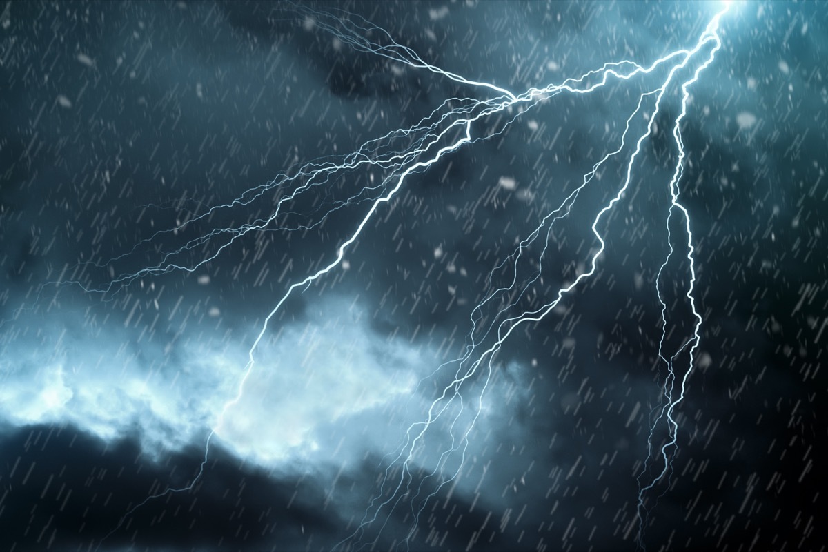 lightening rain storm - hurricane facts