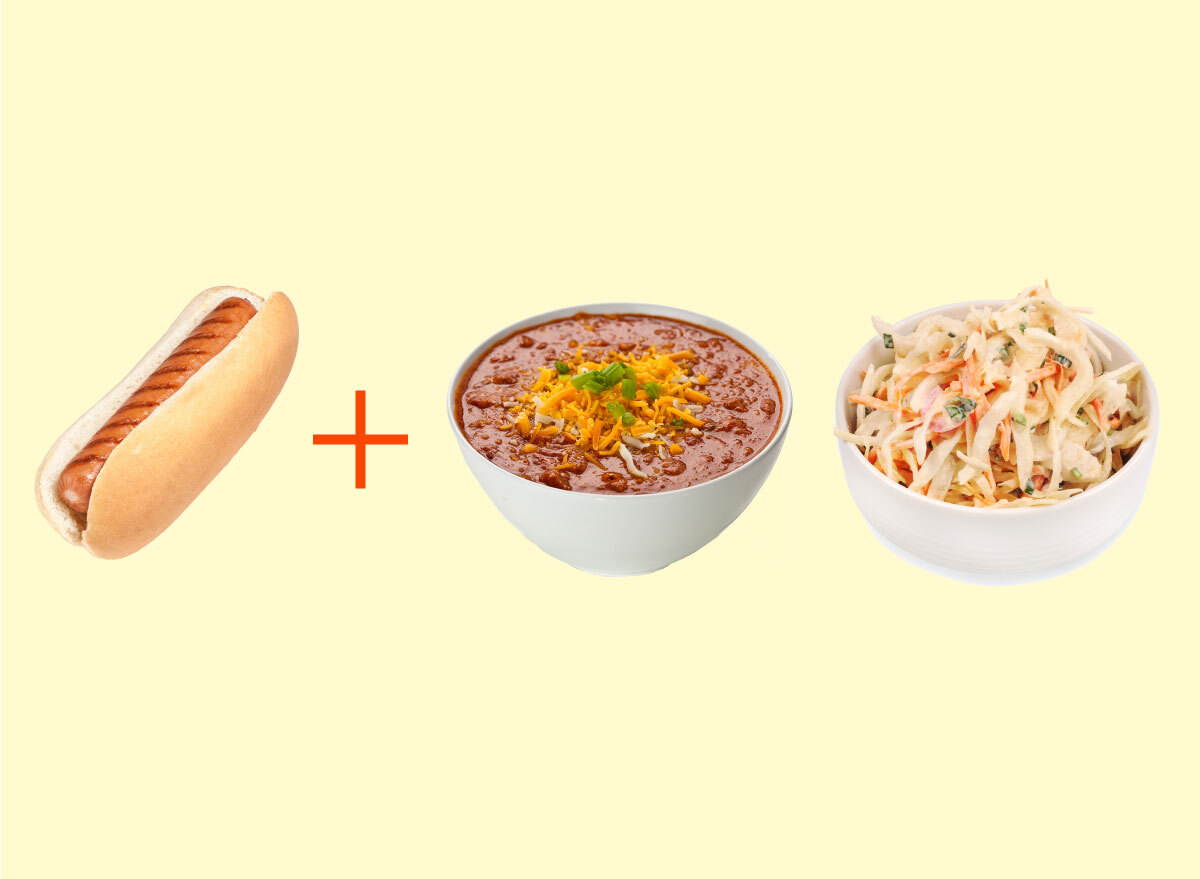 hot dog chili coleslaw combo graphic