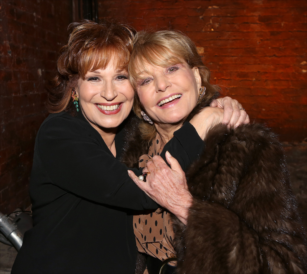 Joy Behar and Barbara Walters backstage after