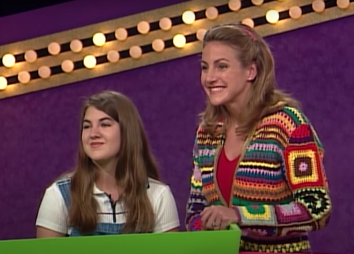 Summer Sanders and a contestant on