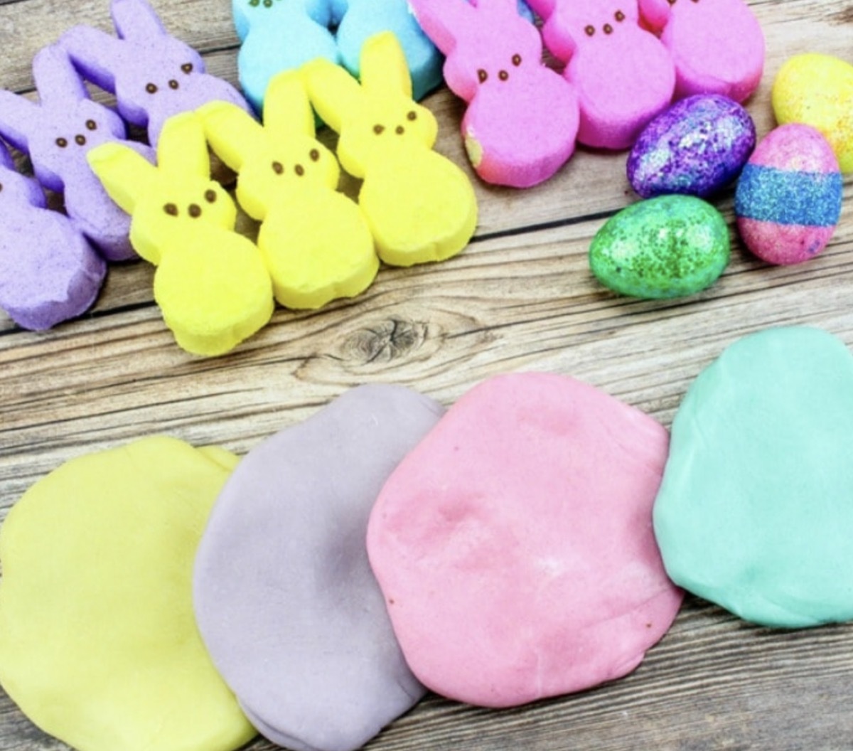 Edible peep playdough