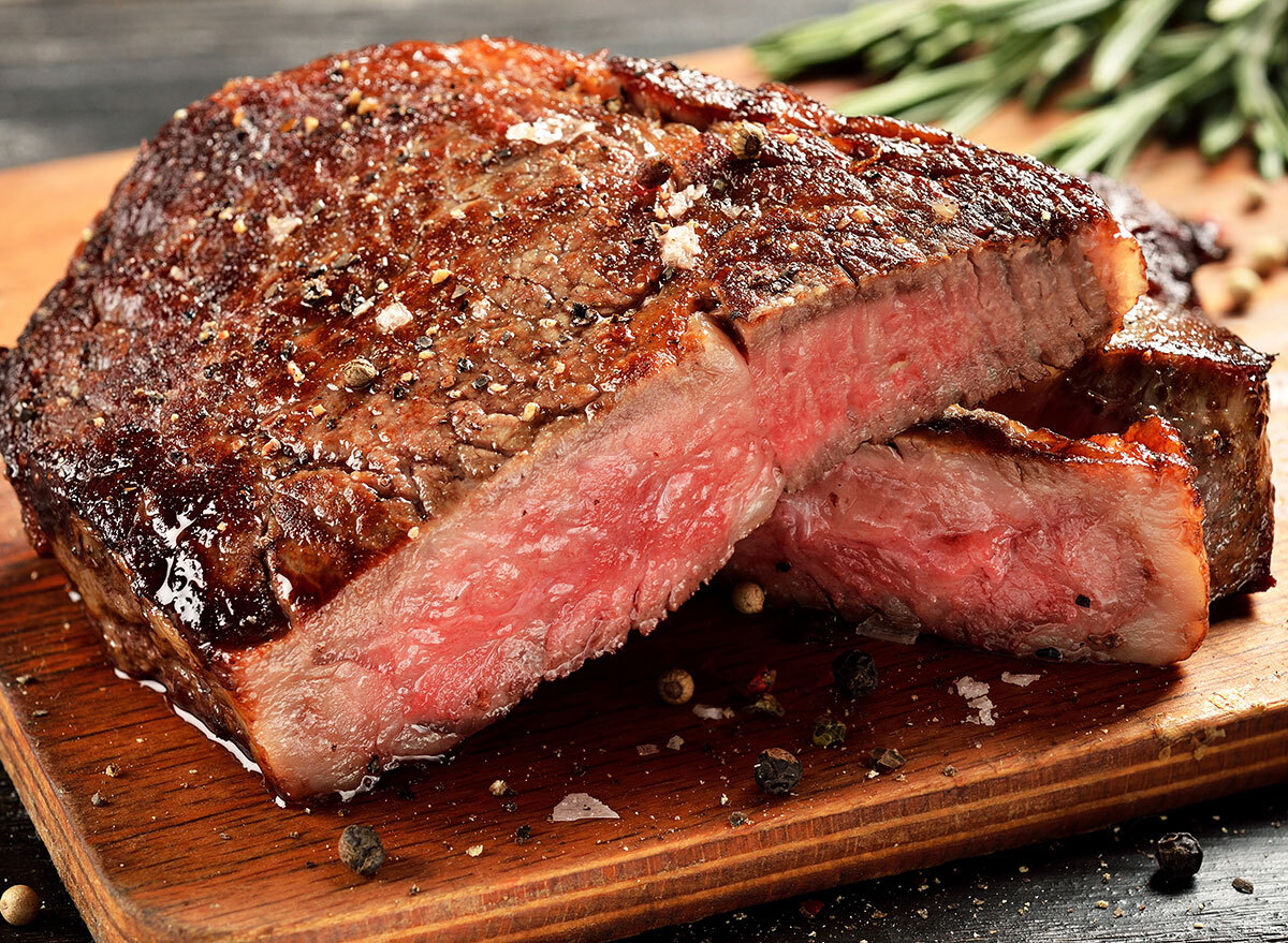 Black angus ribeye steak