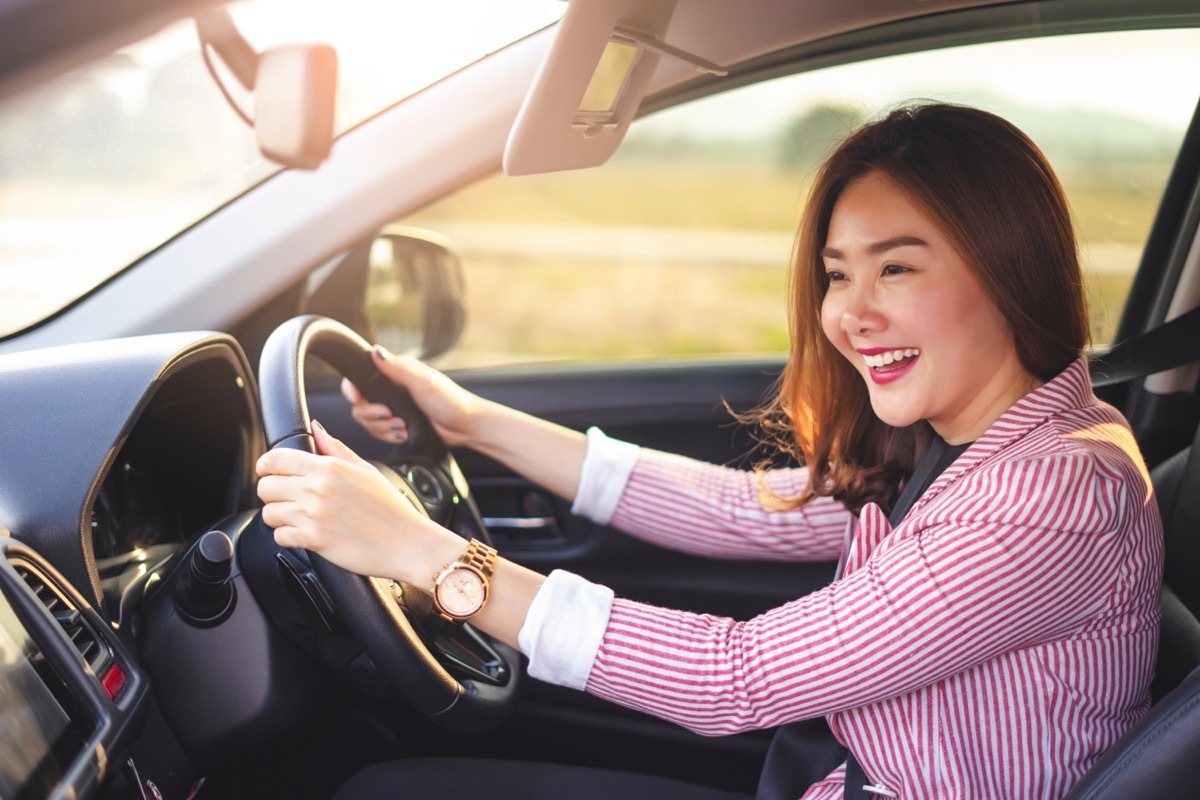 Woman driving