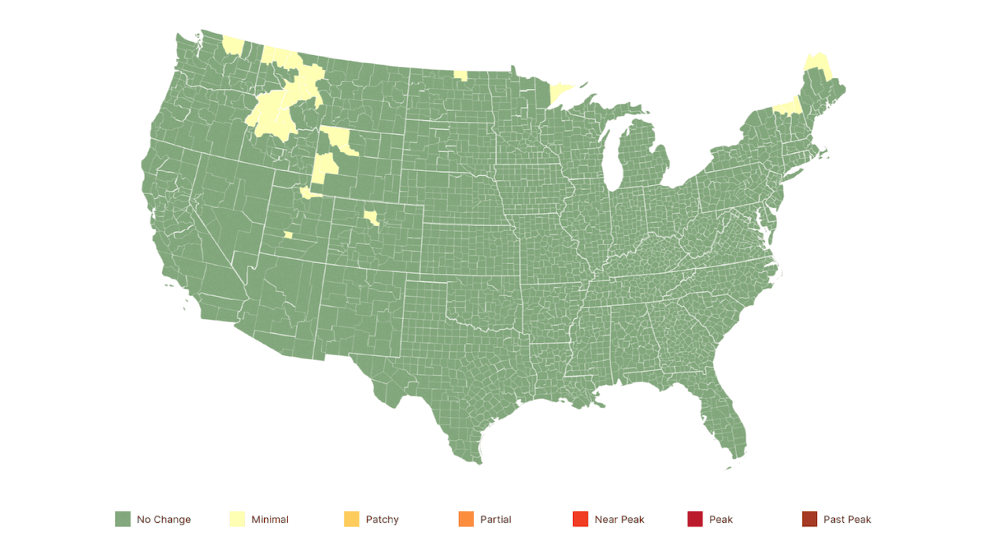 animated U.S. fall foliage map