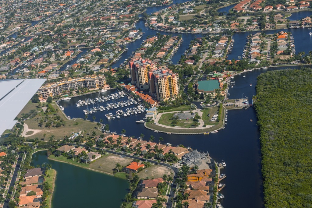 Cape Coral, happiest cities, longest-living cities, worst singles scenes, best cities to buy a mansion, flip a house, longest commutes, commute, best job opportunities, best drinking water
