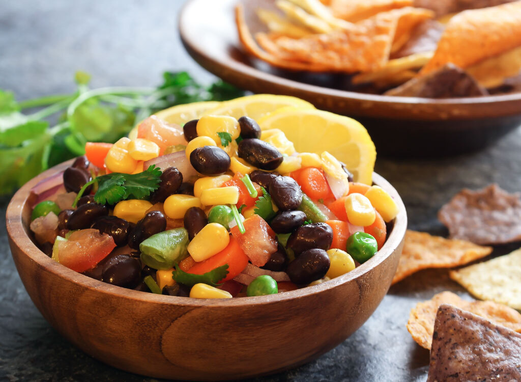Black bean corn salsa chips
