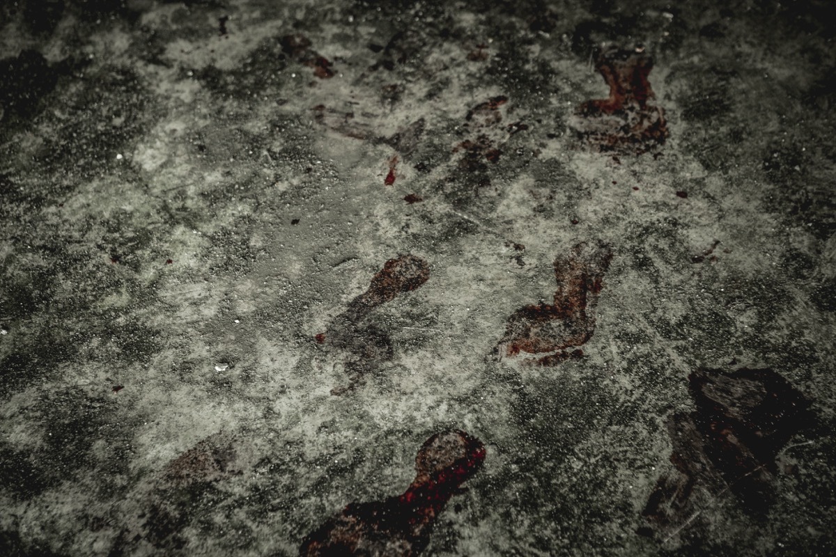 bloody footprints
