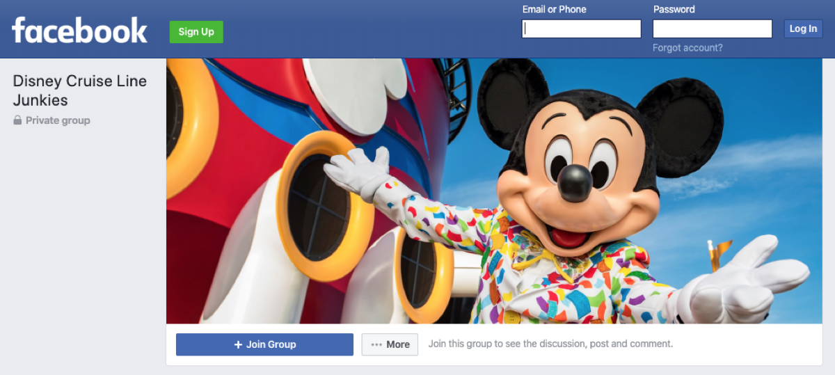 disney cruise line facebook group