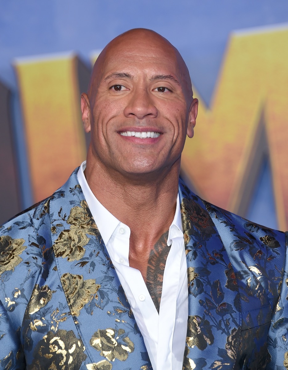 Dwayne Johnson at the premiere 