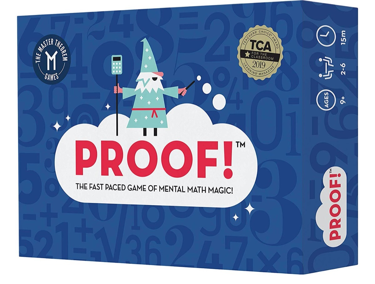 blue box with picture of wizard and word