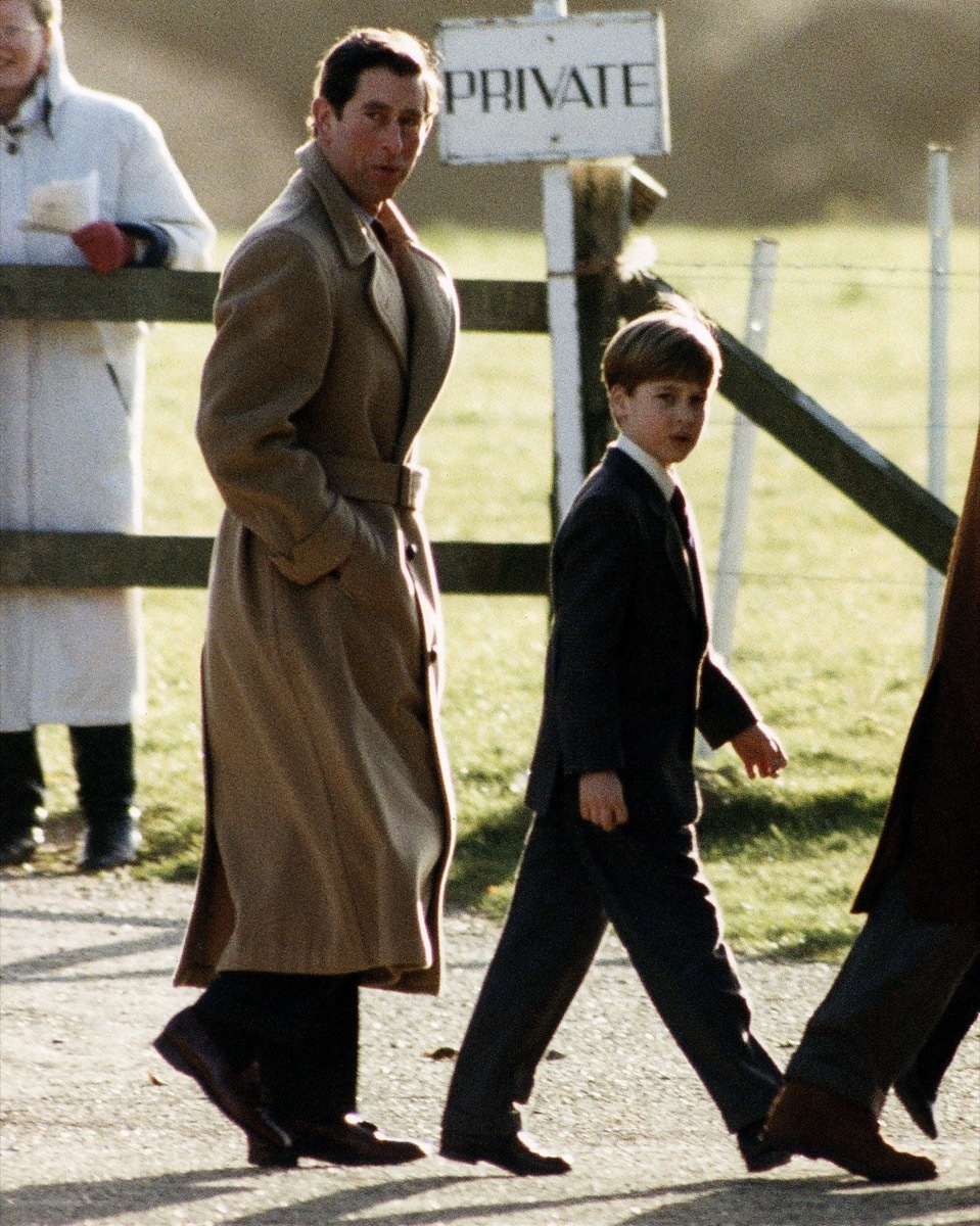 Prince charles and prince william at sandringham