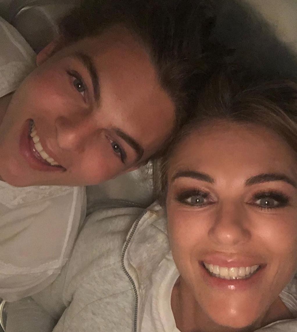 Damian and Elizabeth Hurley selfie