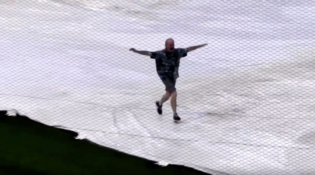 Bill Murray Sliding on Tarp