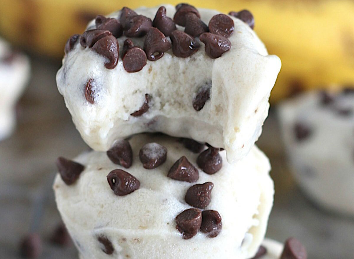 banana chocolate chip ice cream bites