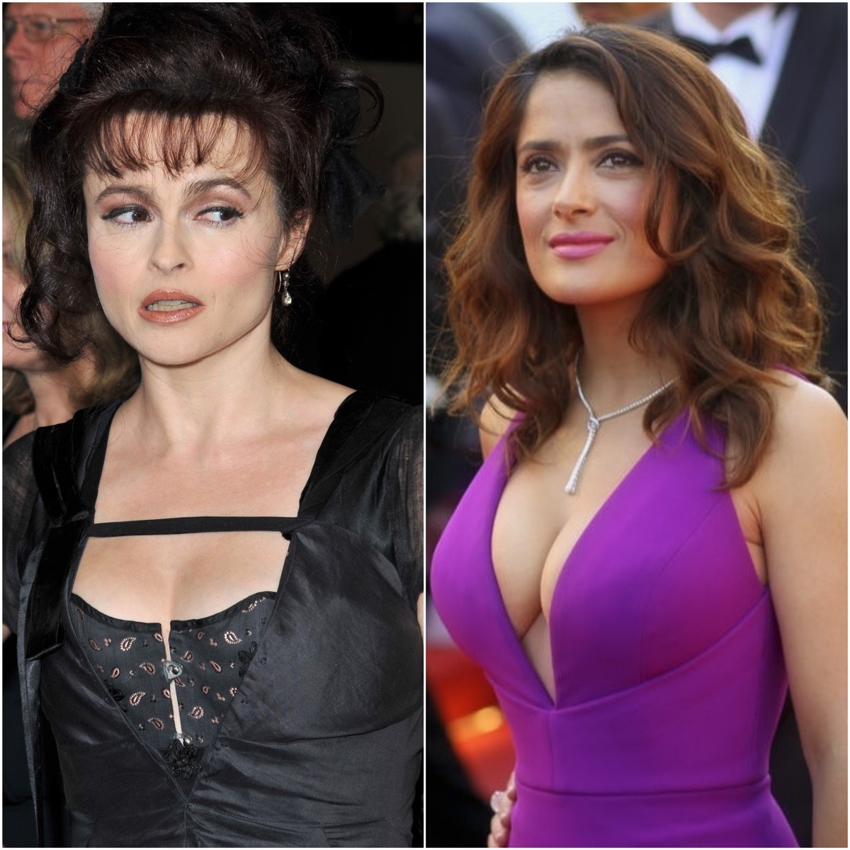 Shutterstock Helena Bonham Carter and Salma Hayek