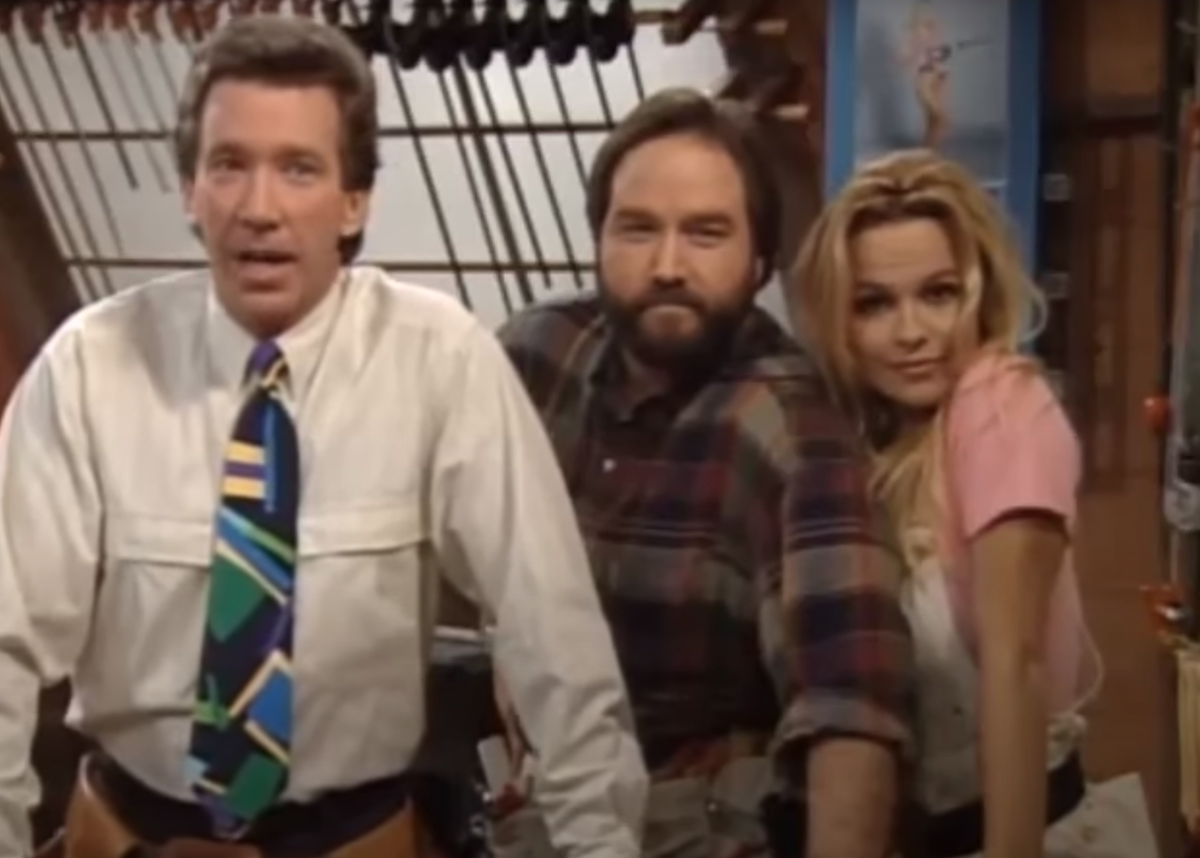 Tim Allen, Richard Karn, and Pamela Anderson on