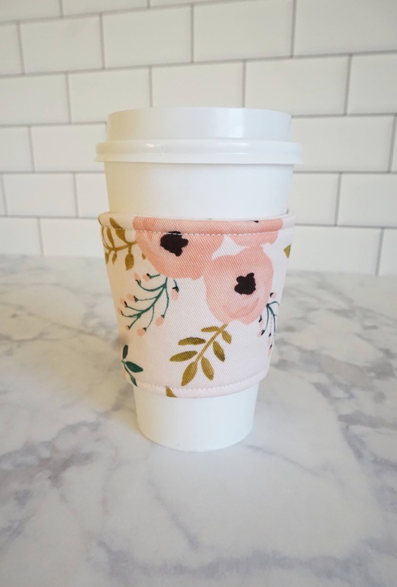 floral coffee sleeve, best gifts for coffee lovers