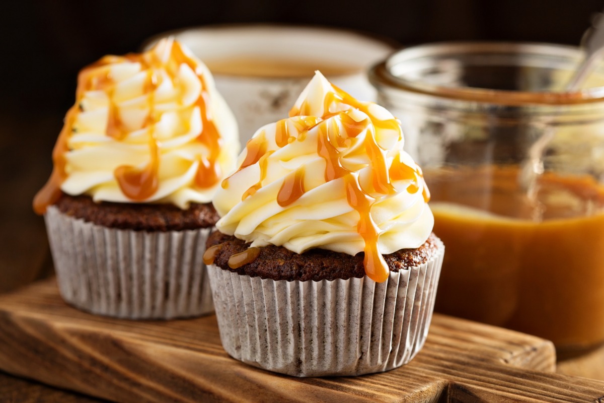 Homemade butterscotch cupcakes