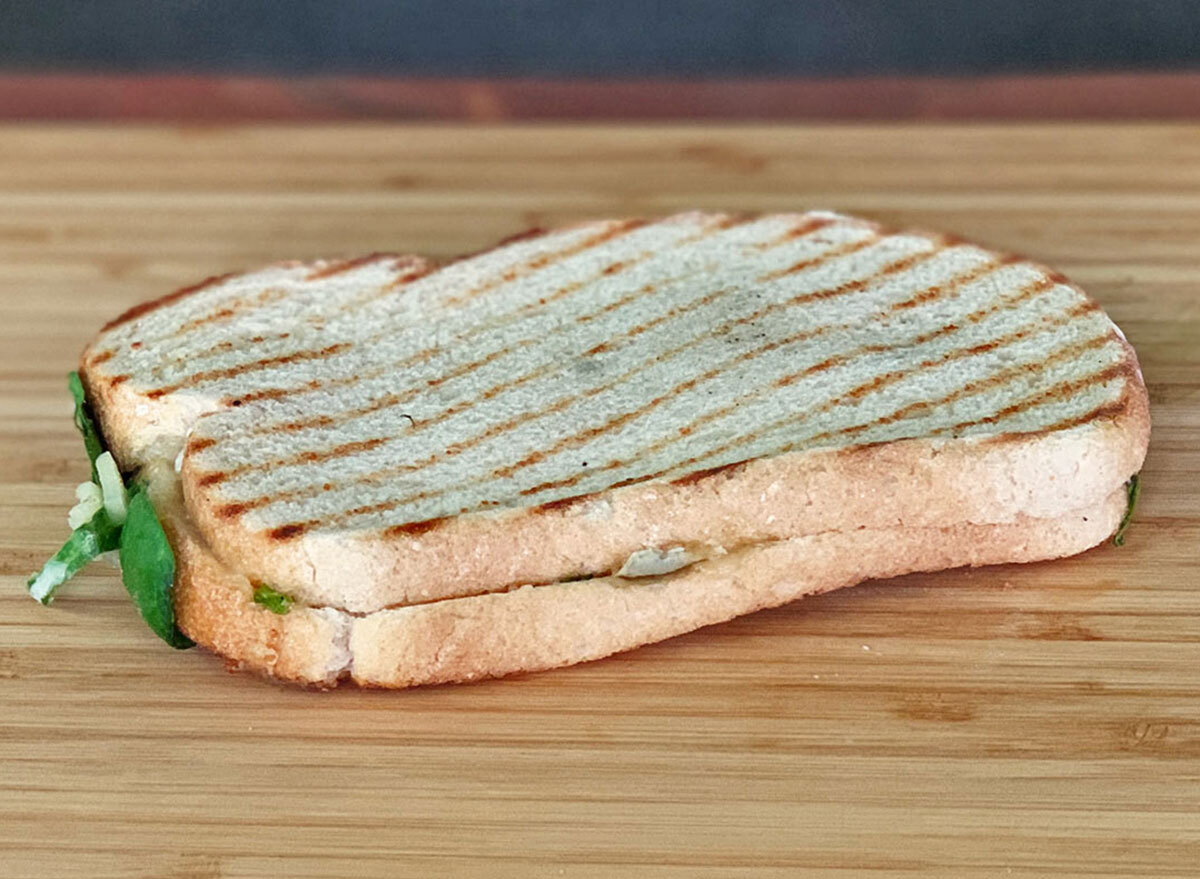 Spinach artichoke grilled cheese sandwich