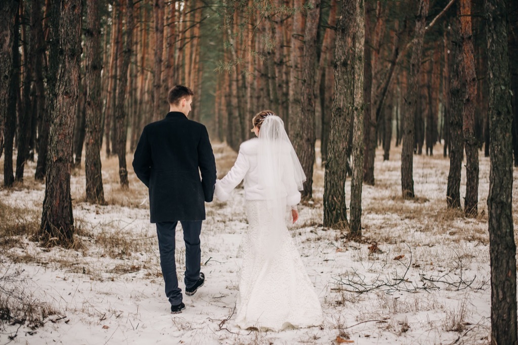 winter wedding 20 Old-Fashioned Wedding Traditions That Nobody Does Anymore