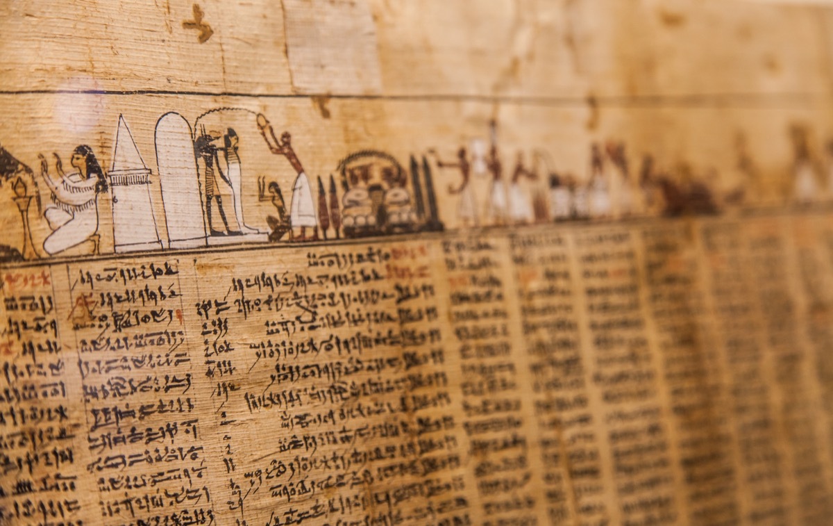 Detail of ancient Book of the Dead (1070 BC), Thebes - Egypt - Image