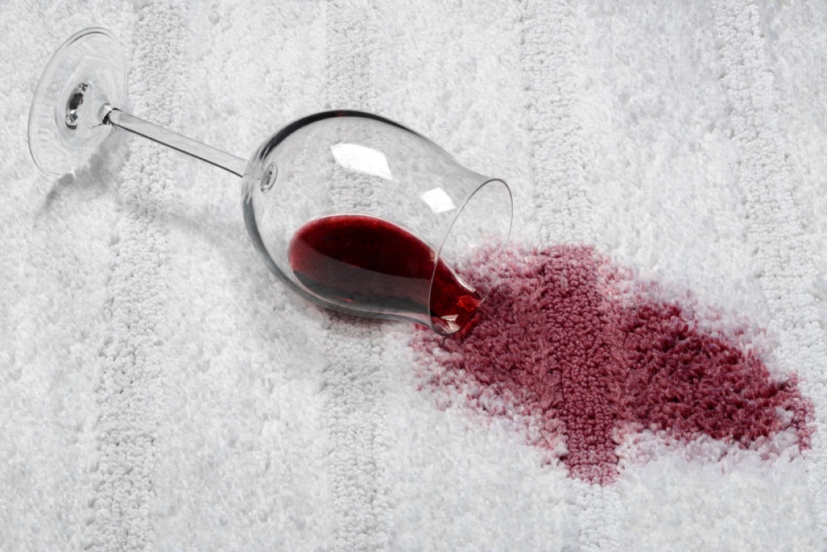 red wine spilling on carpet, new uses for cleaning products