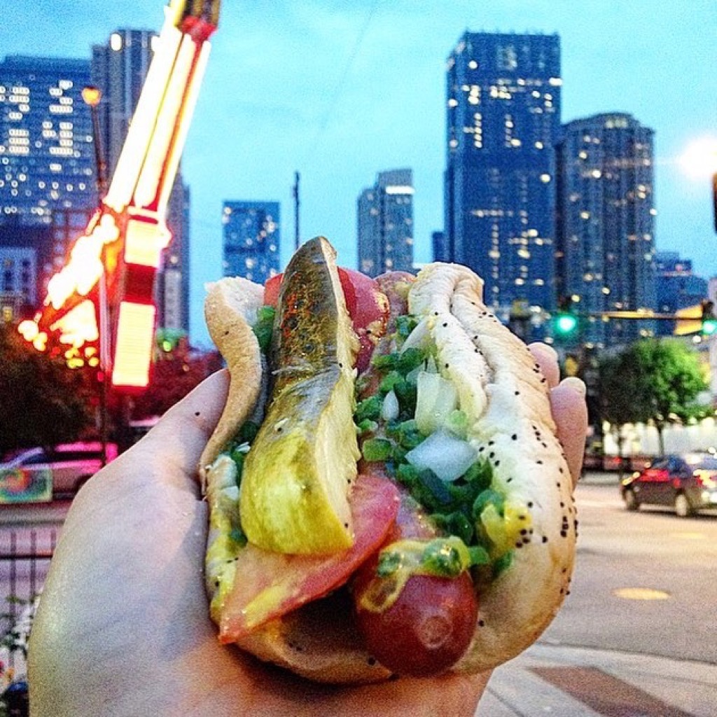 Loaded hot dog local favorites