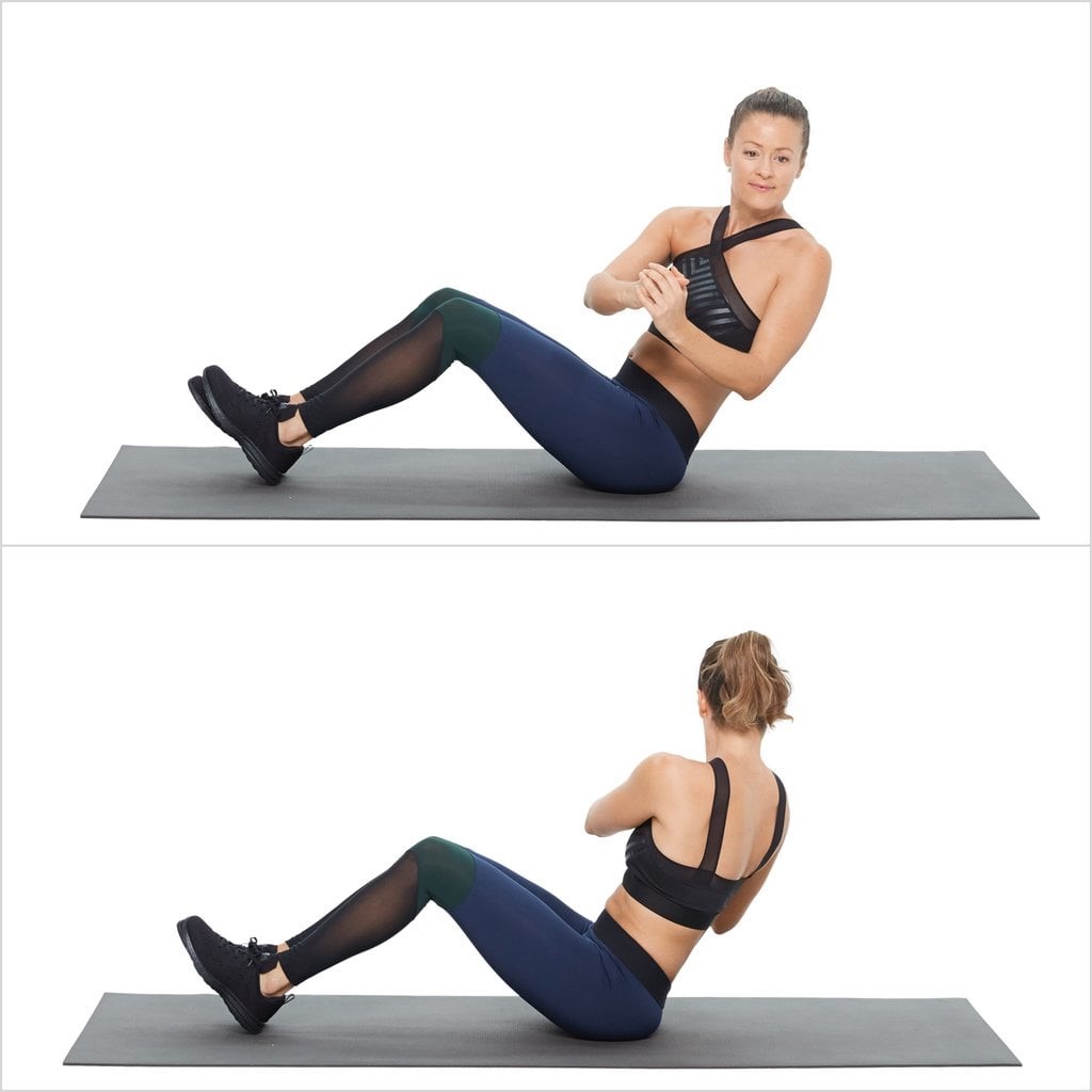 Russian twists | 12 HIIT Workout Moves For Bad Knees | Her Beauty